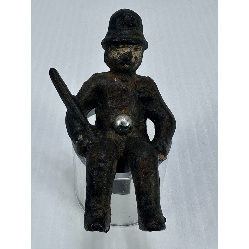 Vintage Toy Police British HUBLEY CAST IRON TOY FIGURE Wagon Horse‎ Rider